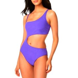 BAR III Micro-rib One-shoulder Swimsuit